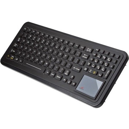 Ikey Rugged Panel Mount Keyboard, 102 Keys, Integrated Pointing Device